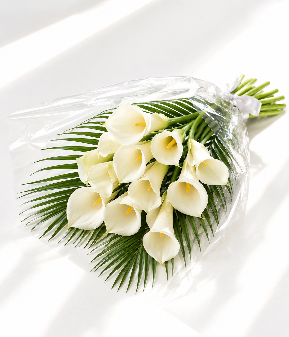 10 Pearl Calla Lilies Arrangement