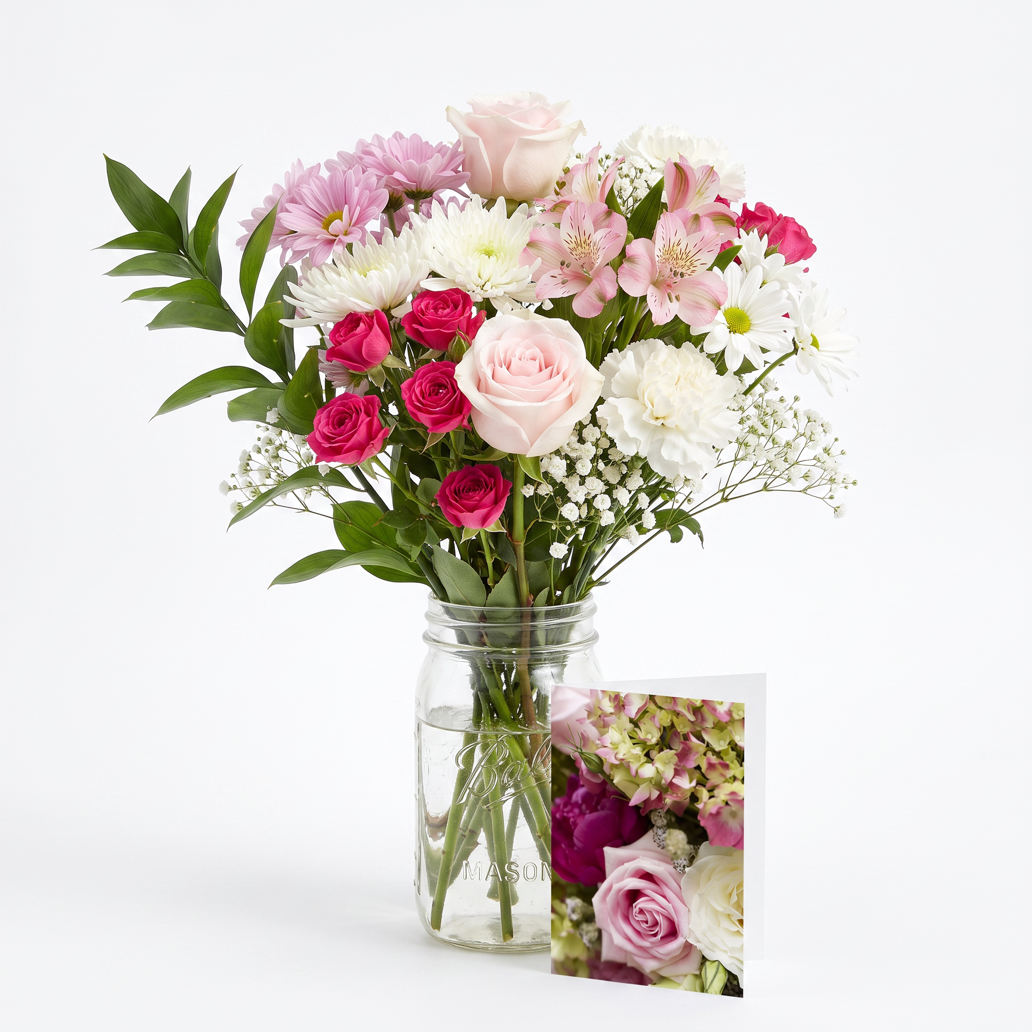 Custom Designed Mason Jar Arrangement 1 Bouquet