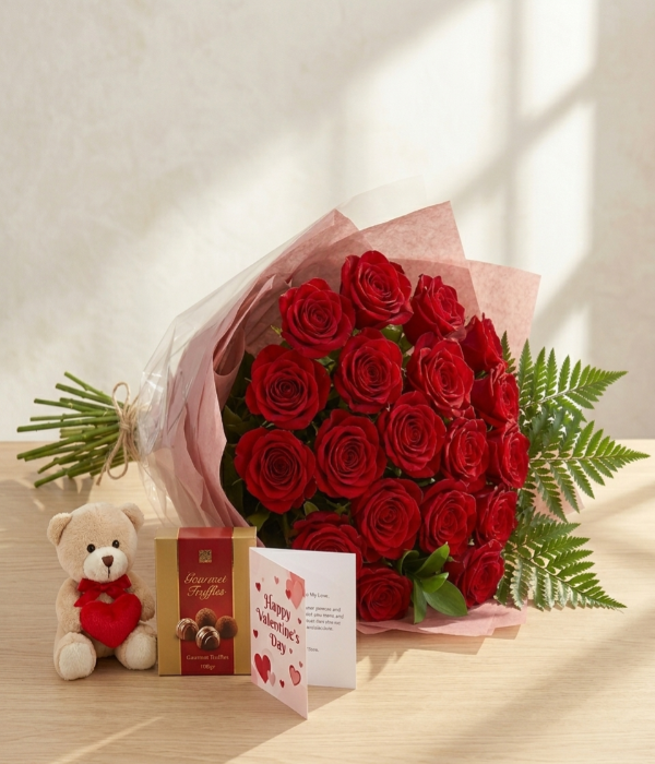 A Dozen Roses In A Gift Box