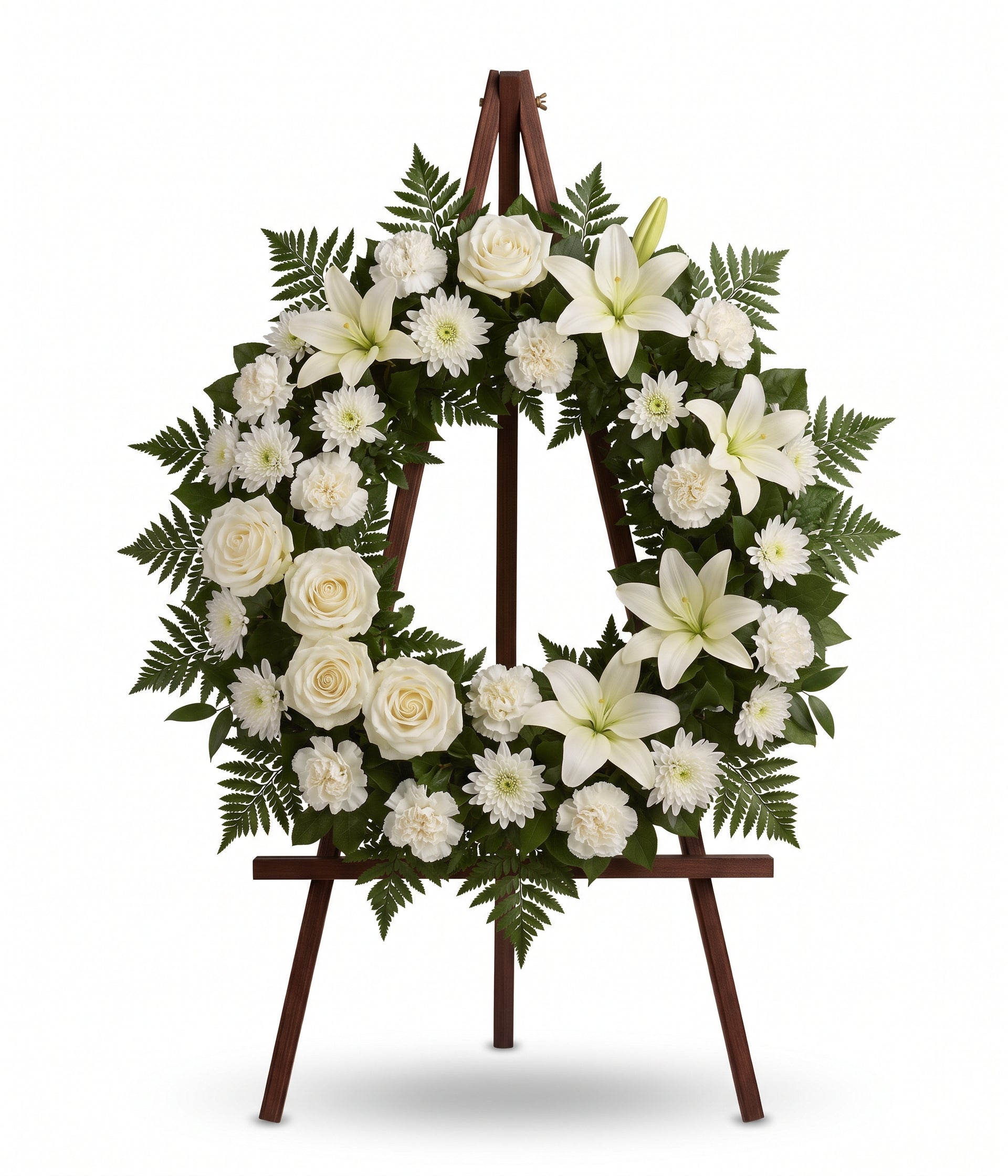 Ivory Peaceful Floral Wreath