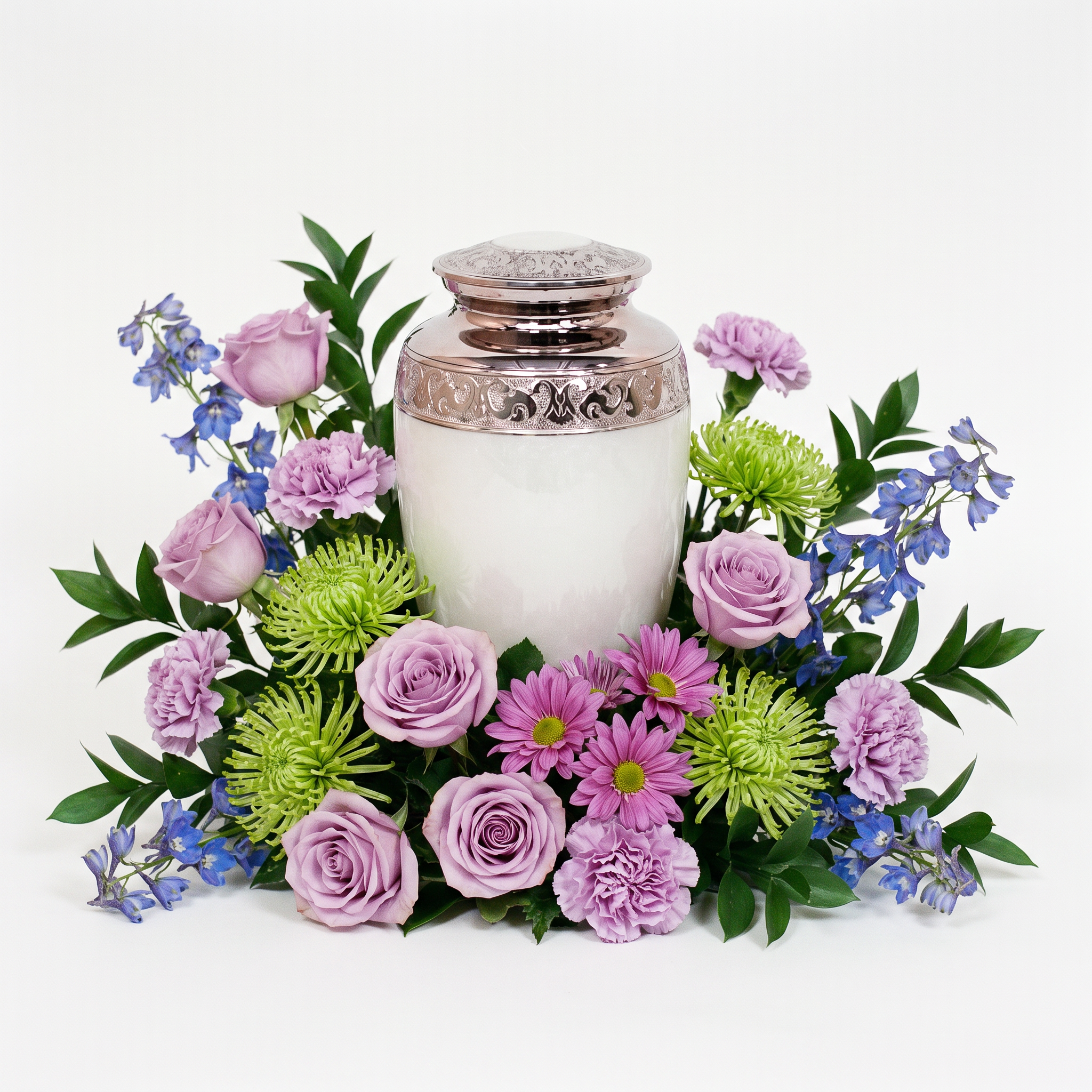 Lavender Meadows Floral Urn Arrangement Bouquet