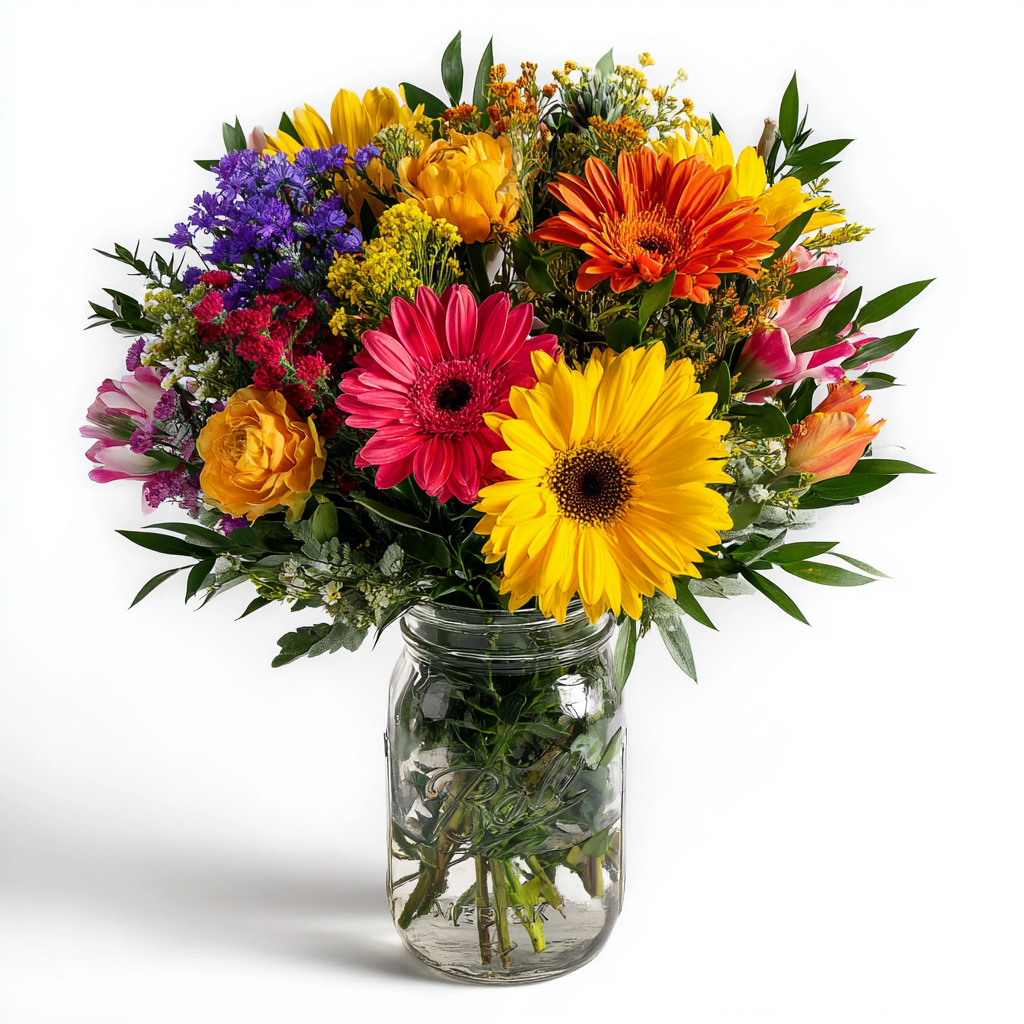 Summer Love In A Mason Jar Bouquet