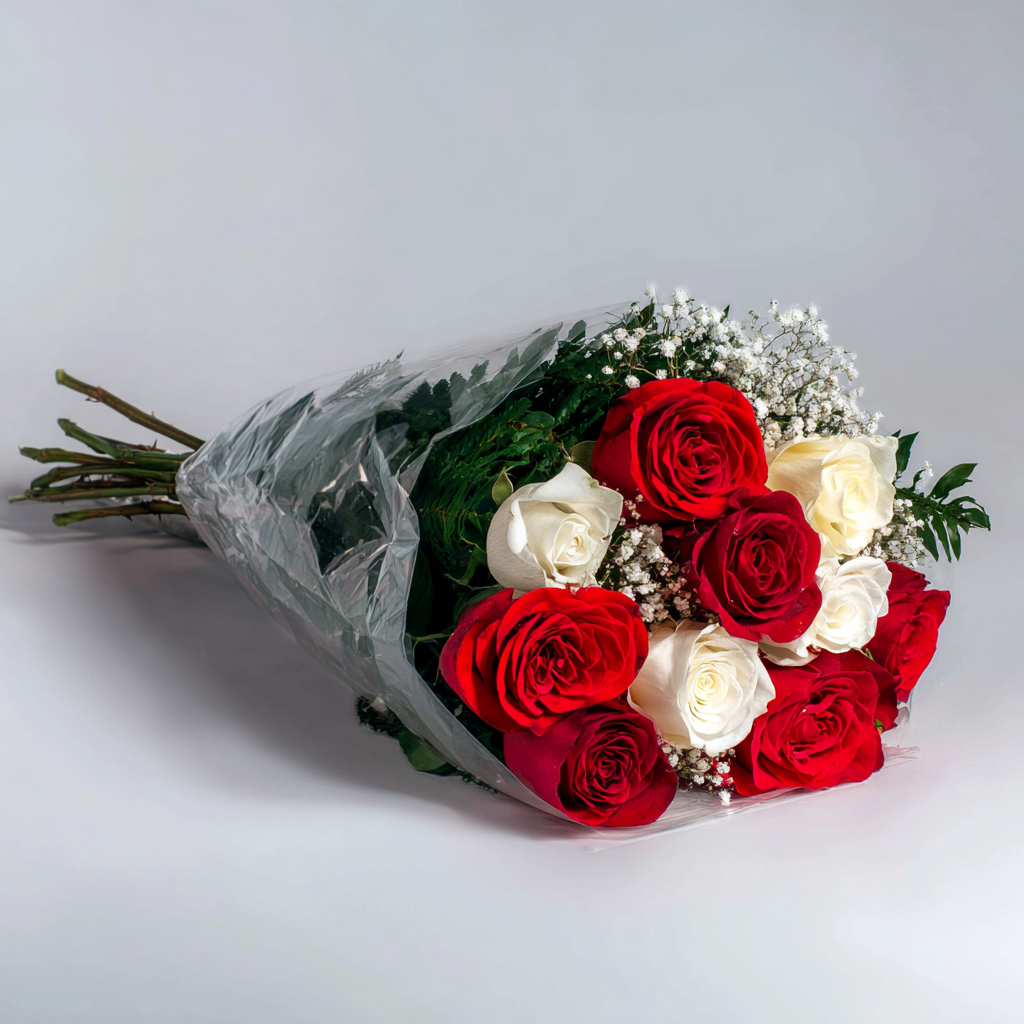12 Candy Cane Roses Blooms