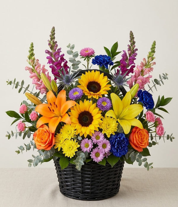 Mixed Seasonal Flower Basket