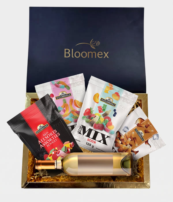 Coffret Cadeau Vin et Confiseries Neige