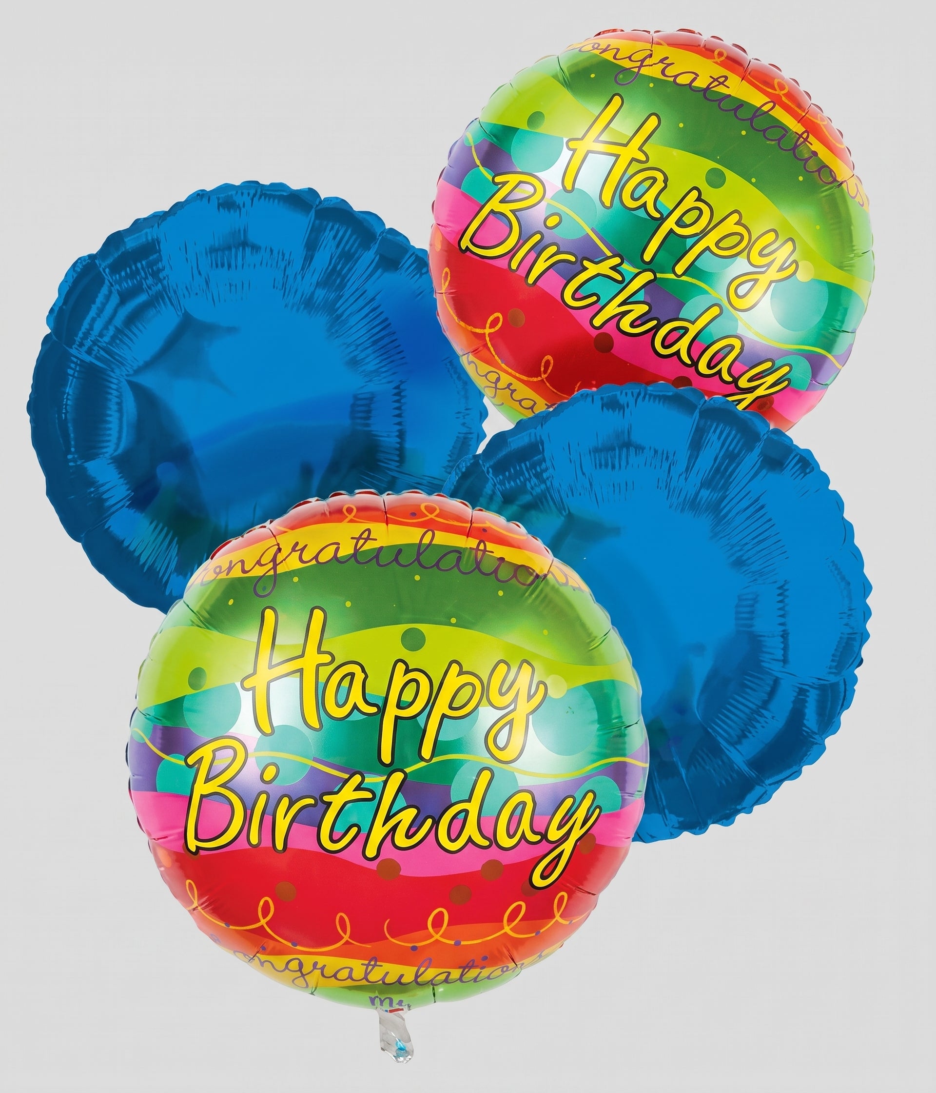 Vibrant Happy Birthday Balloon Set Of 4