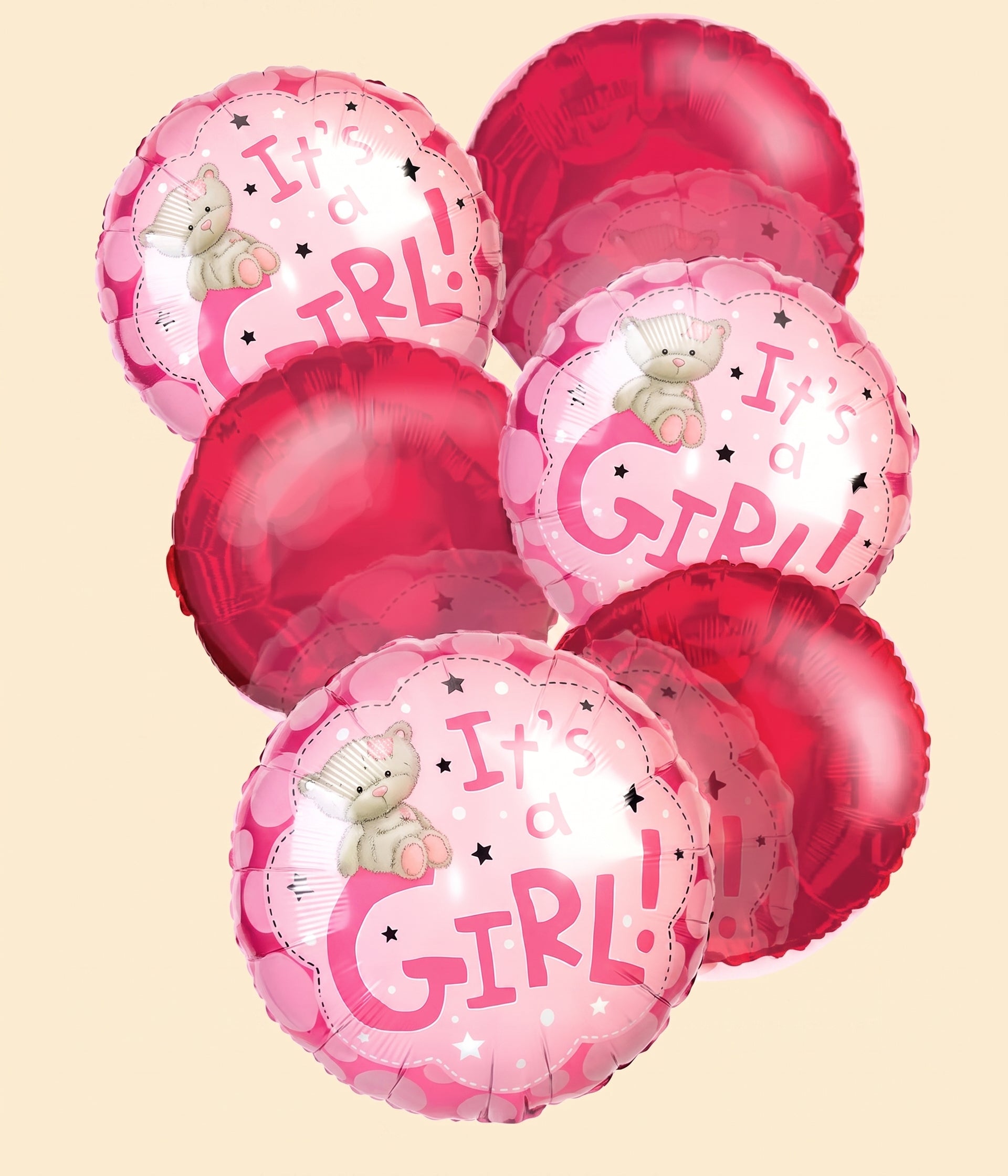Blush Baby Girl Balloon - 6 Piece Set