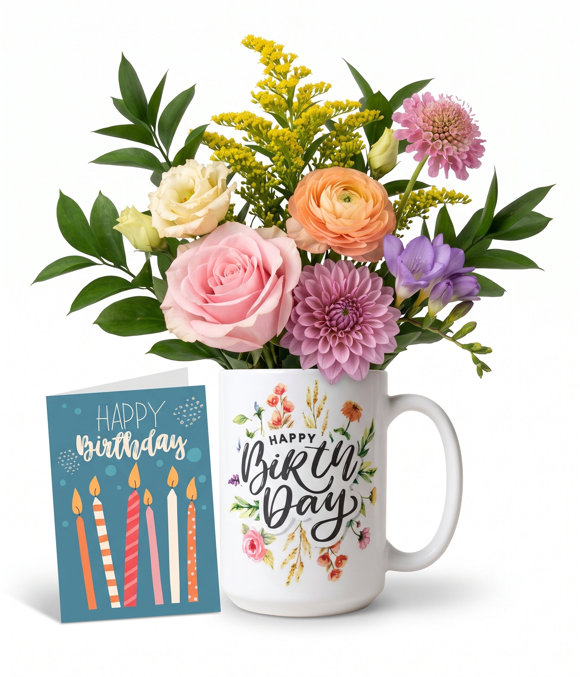 Birthday Flowers In A Mug Blooms