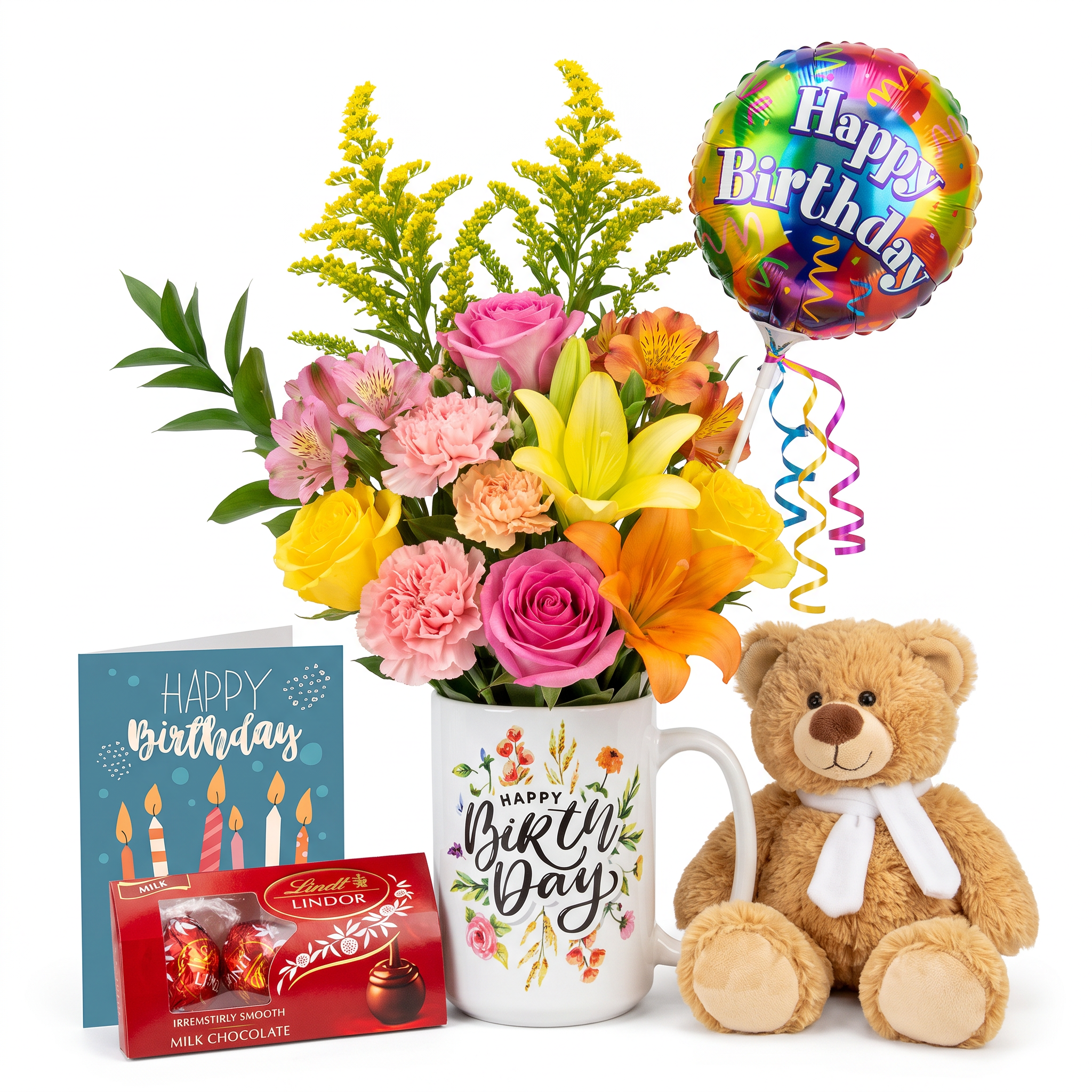 Birthday Flowers In A Mug 4 Bouquet