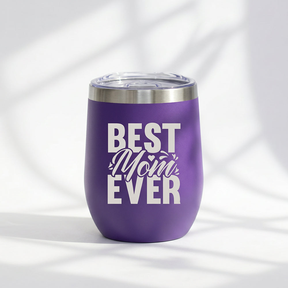 Best Mom Purple Stemless Wine Swig 12 oz Send Blooms