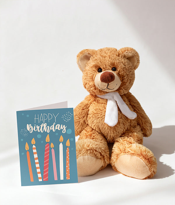 Birthday Card & Teddy Bear Gift Set