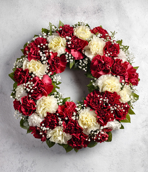 Crimson & Pearl Wreath