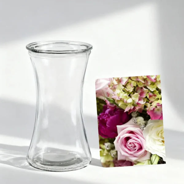 Elegant Vase And Greeting Card Set For Home Decor And Gifting Bouquet