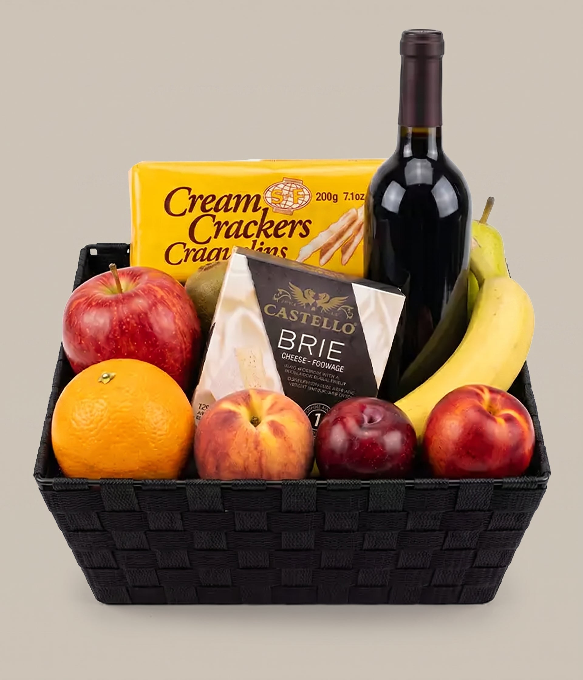 Wine, Fruit & Cheese Indulgence Gift Basket