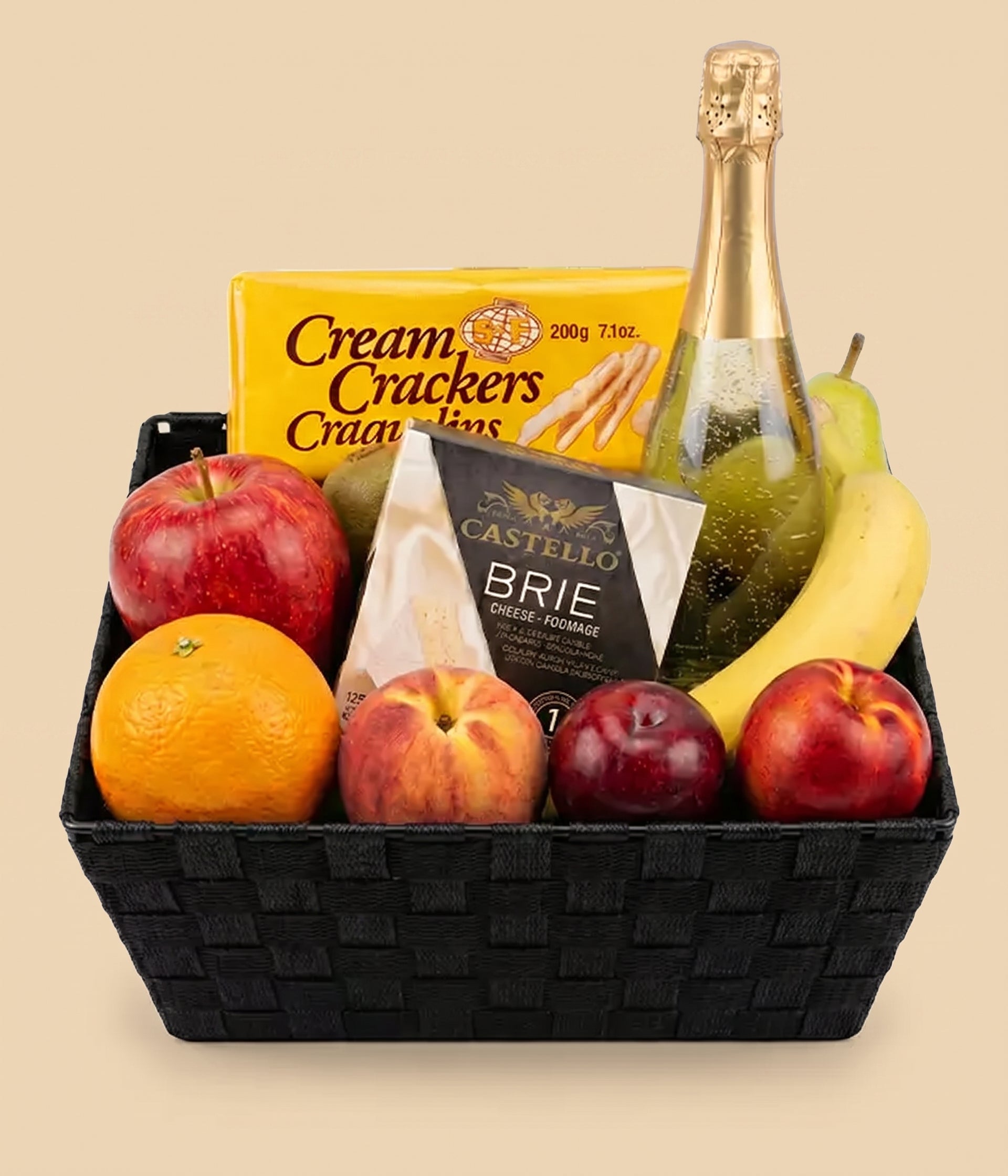 Bubbly, Fruit & Brie Gift Basket