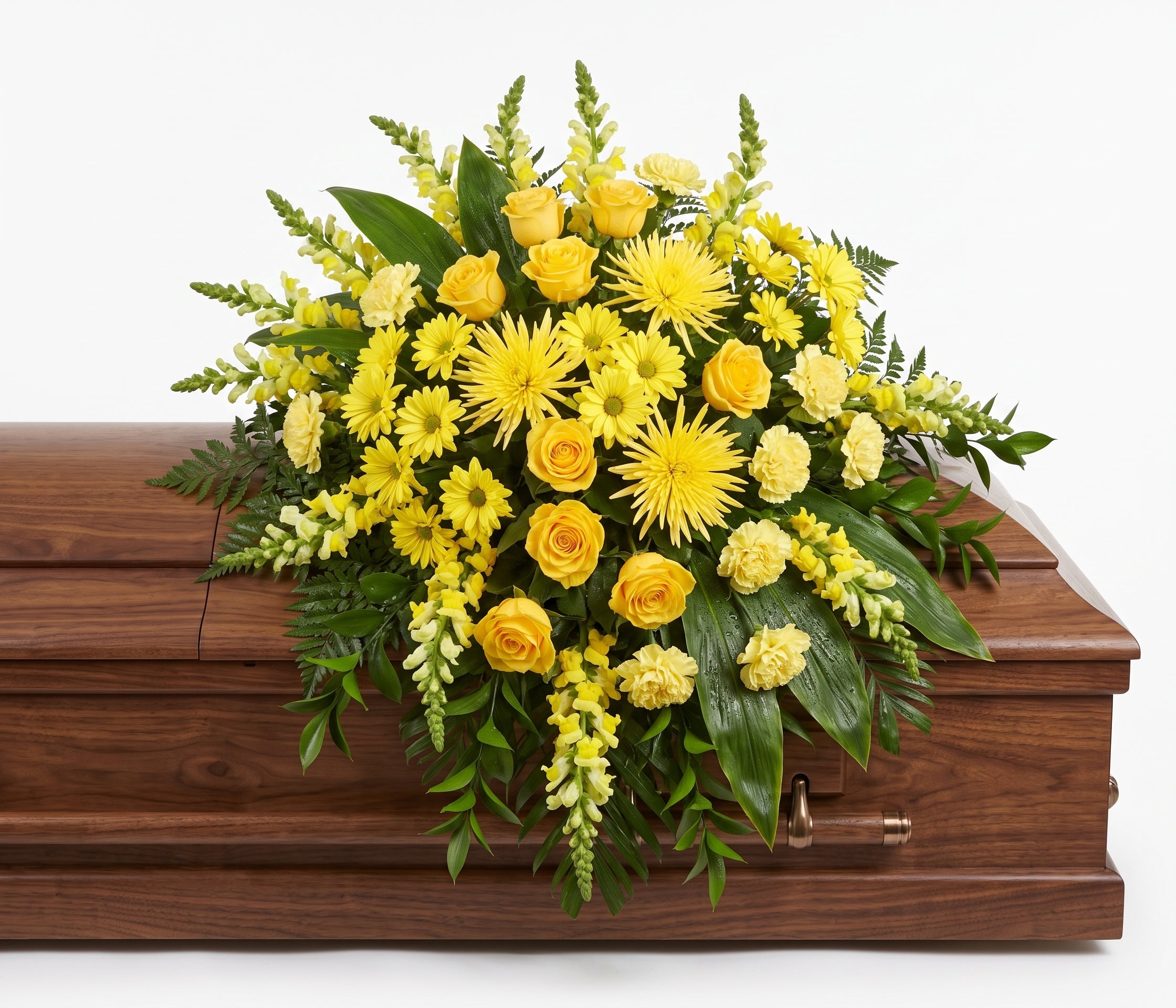 Remembering Joy Casket Spray Flower Arrangement