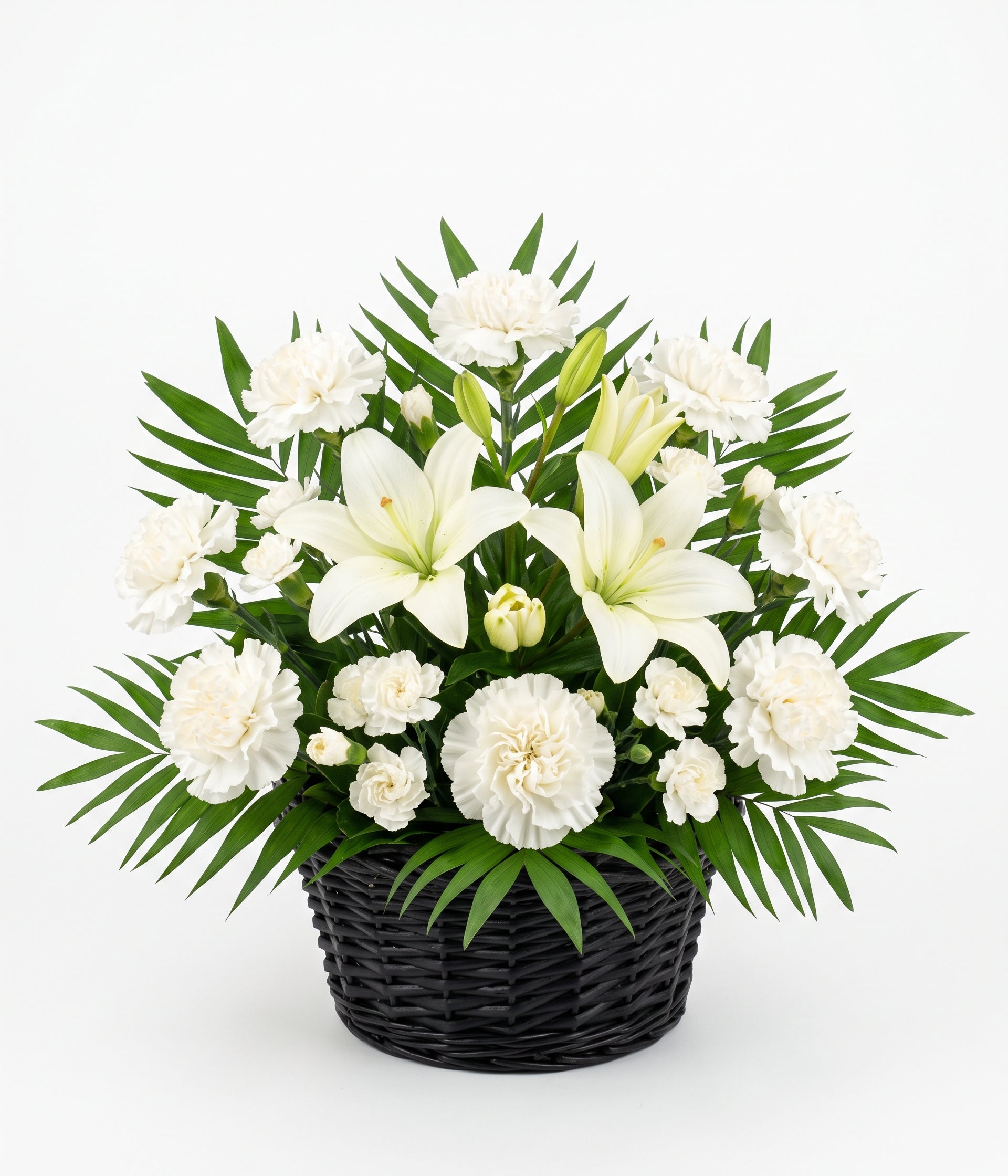 Beautiful Pearl Floral Basket Bouquet