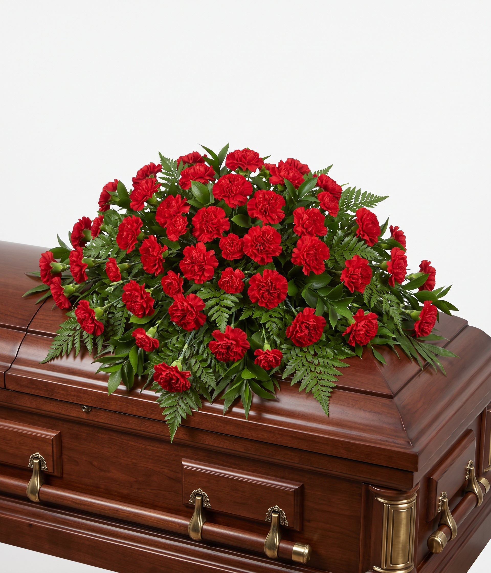 Classic Ruby Casket Spray Arrangement Bouquet