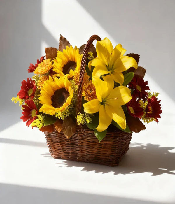 Premium Golden Gift Basket For Special Occasions