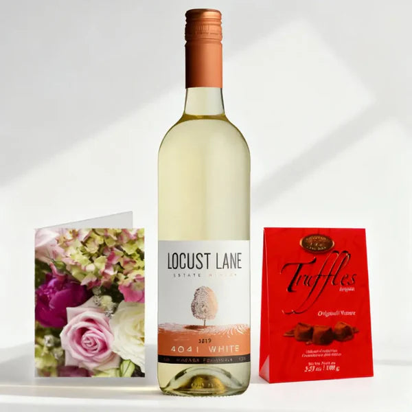 Premium Snow Wine Truffles Gift Card Floral Design