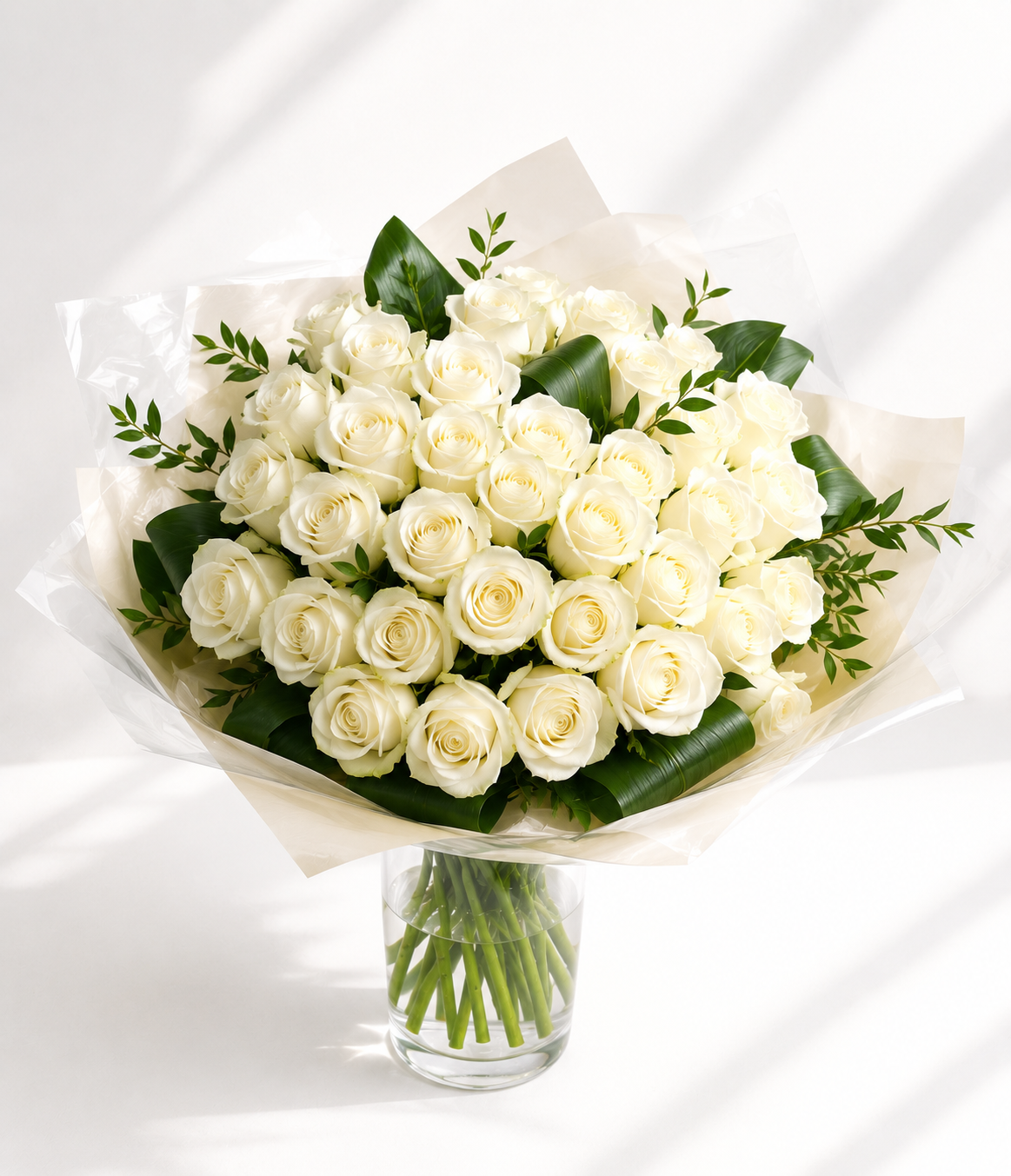 36 Ivory Roses Arrangement