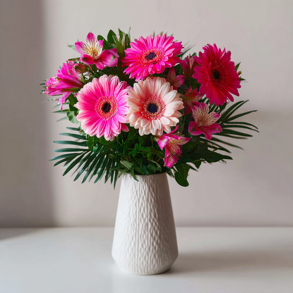 Rose Gerbera Bright Bouquet