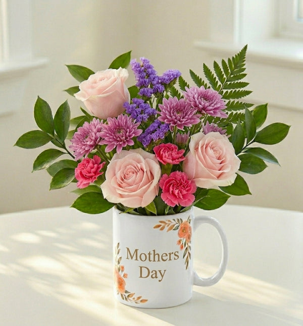 Vibrant Plum & Blush Floral Arrangement