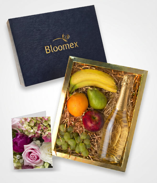 Coffret Cadeau Vin Pétillant et Fruits Gourmands