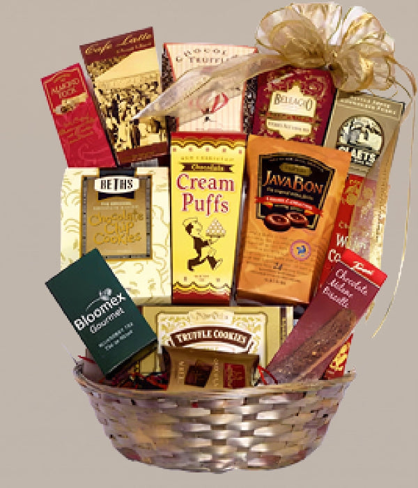 Panier-cadeau de chocolats gourmands