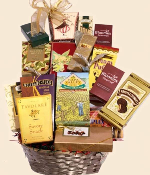 Panier cadeau de douceurs assorties