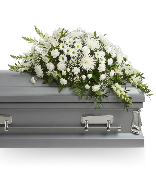 Eternal Love Pearl Funeral Casket Spray