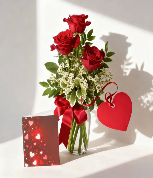Coffret cadeau haut de gamme rose et carte