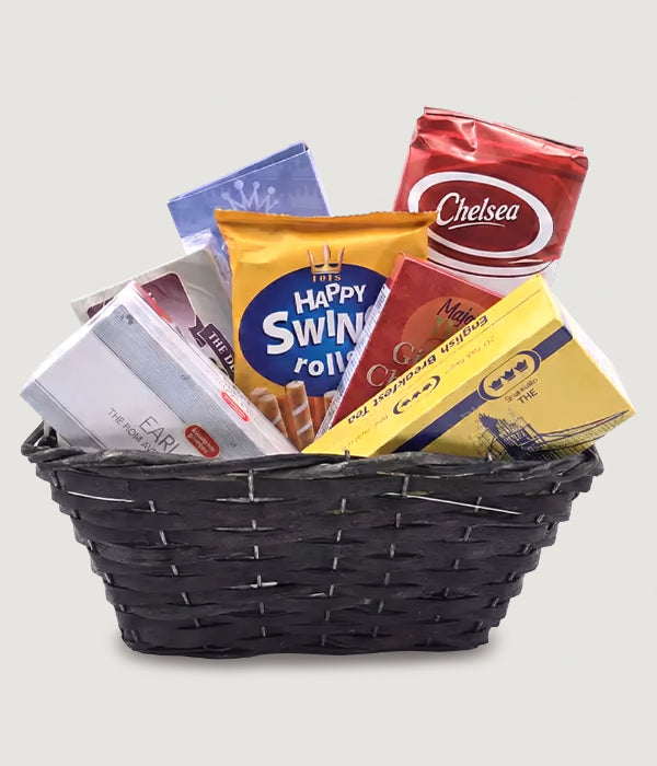 Panier-cadeau Thé et Gourmandises