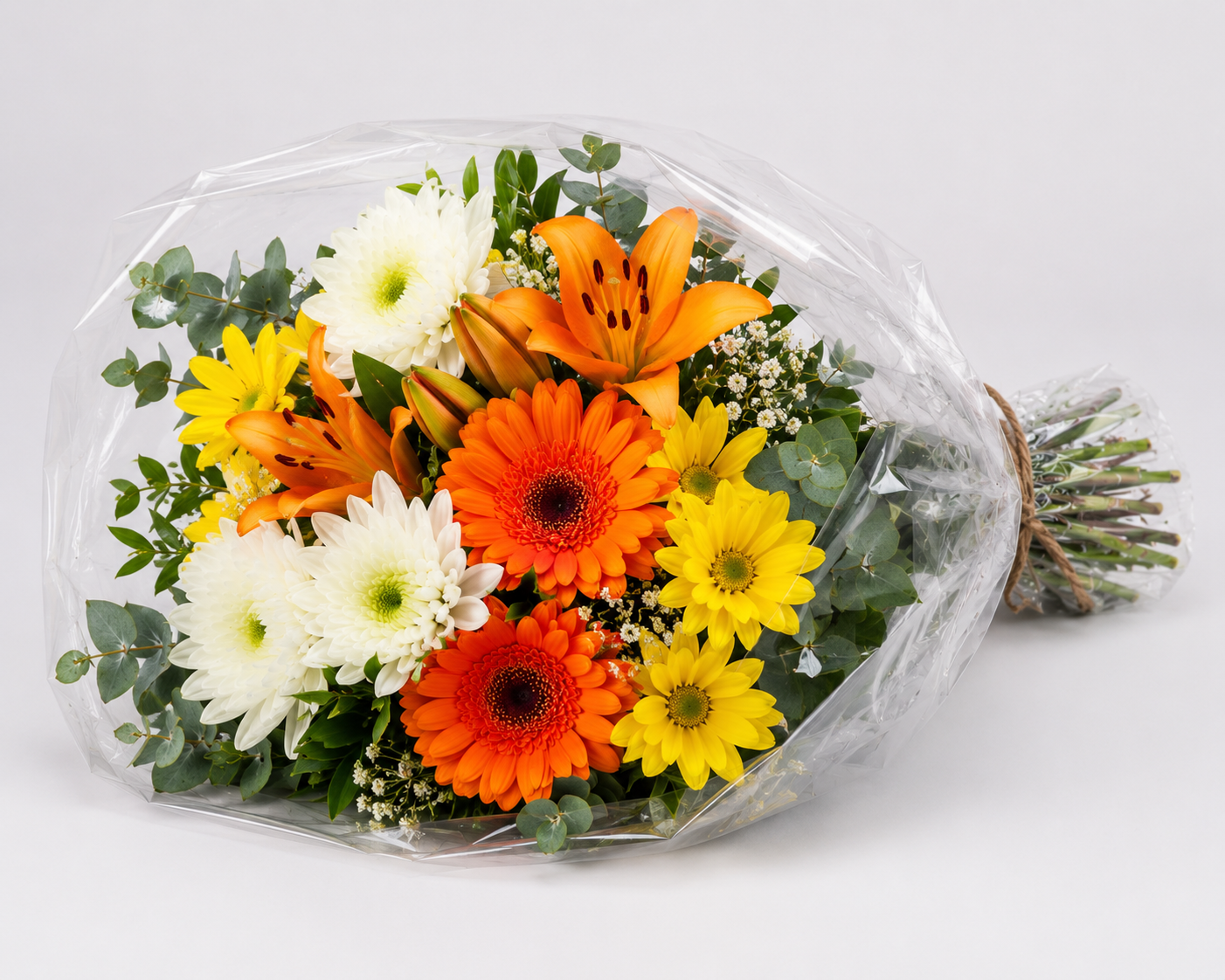 Orange & Snow Floral Design