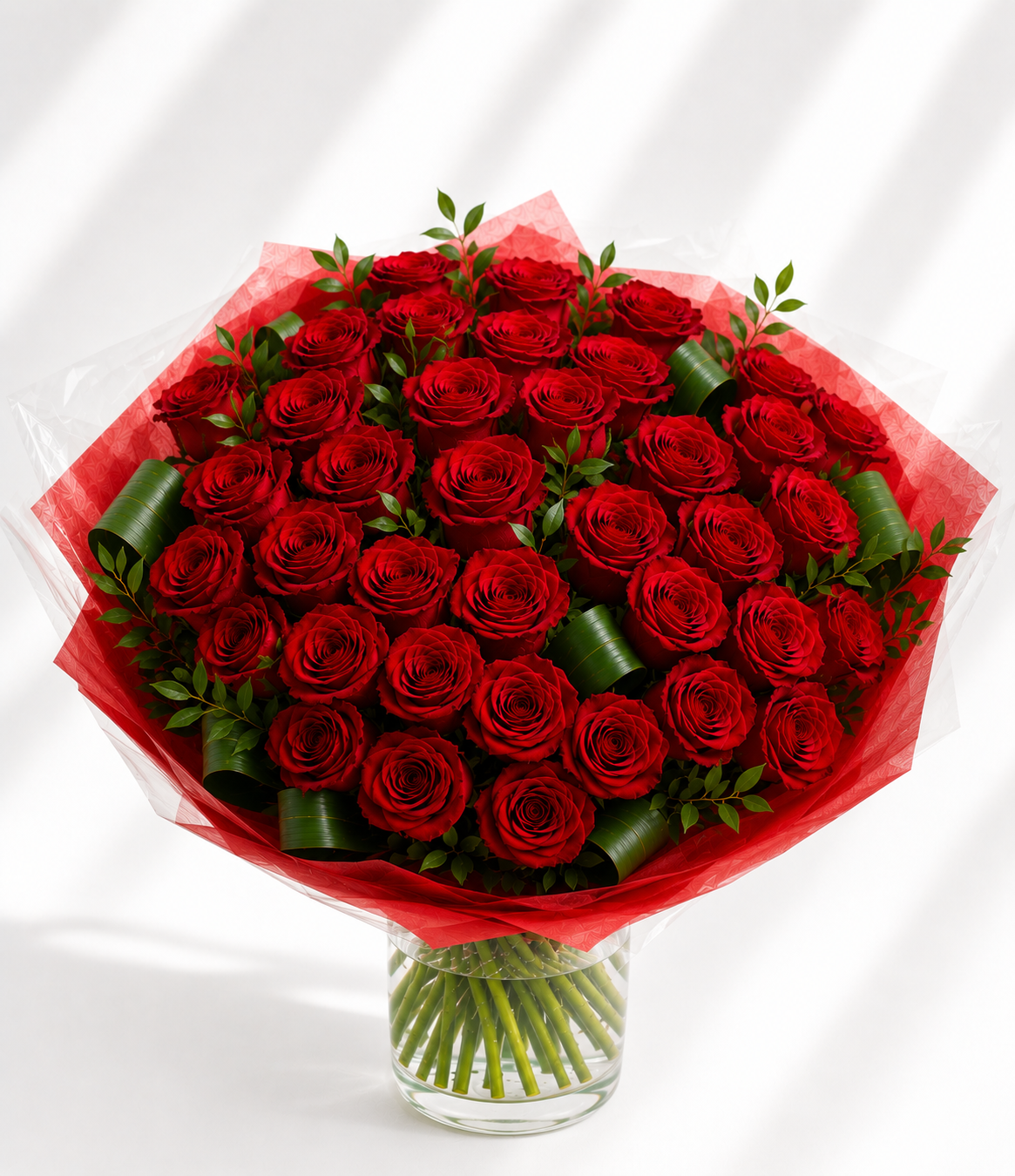 36 Deep Red Roses Bouquet